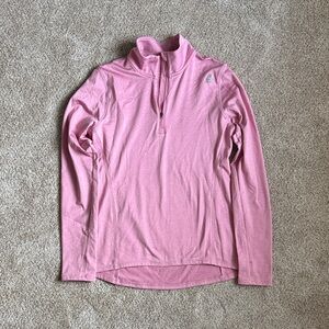 Reebok Pink Quarter-Zip Athletic Pullover